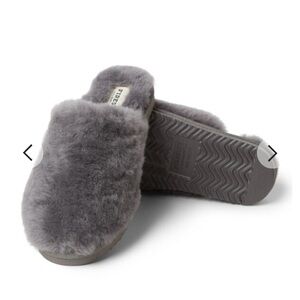 Furry Gray Slippers